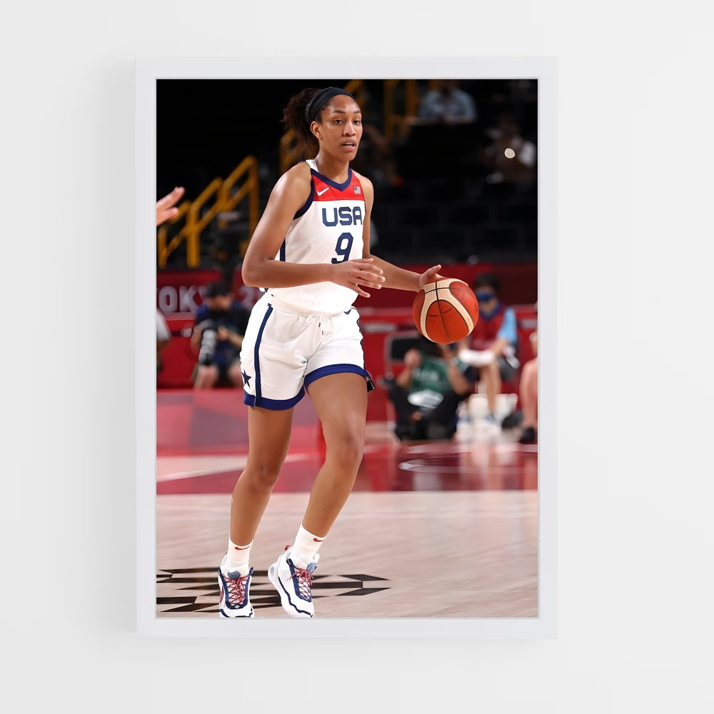 Poster wilson parquet – affiche Basketball (vue 3)